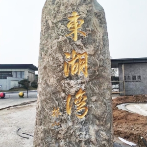 黄金水岸东湖湾花纹石刻字
